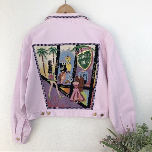 Vintage Jackets & Blazers - Vintage Beverly Hills Old Hollywood denim jacket